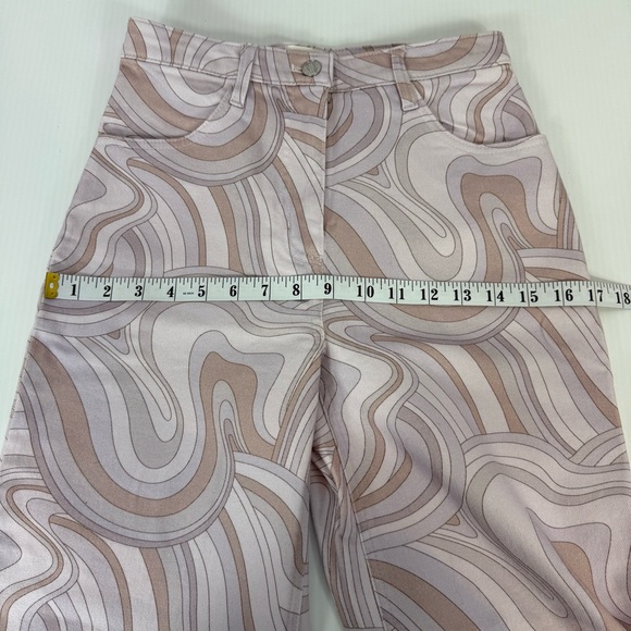 Aritzia Wilfred Free Vera Pant Soft Swirls Neutral Print Wide Leg Women's Size 2 - Picture 10 of 16